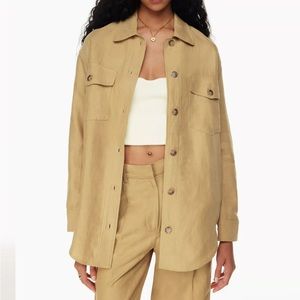 Brand new with tag Aritzia Wilfred The Ganna shirt Linen in Sandy Beige
